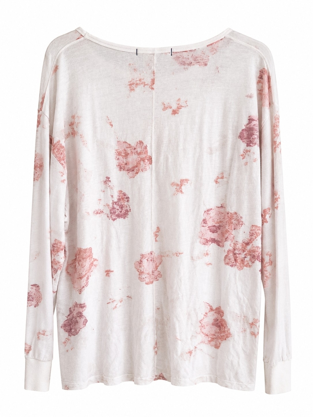 Free People We The Free Arielle Long Sleeve Top XL Pink Rust Floral Oversized - Picture 4 of 9